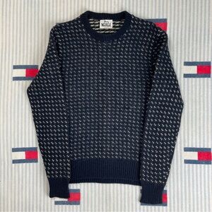 Vintage Woolrich Birds Eye pattern crewneck wool sweater